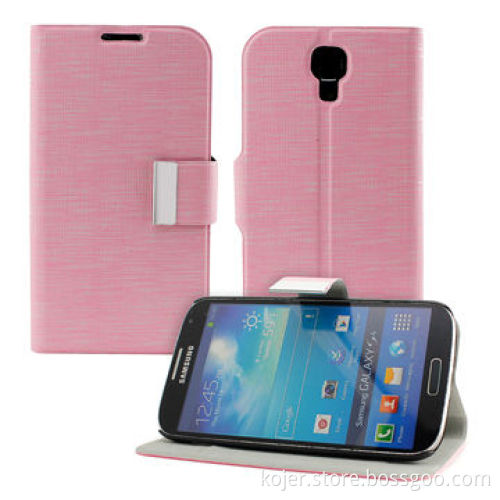 Leather Flip Phone Cases for Samsung Galaxy S4 i9500, Magnetic Flap on Top, OEM Orders Welcomed